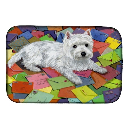 Carolines Treasures PPP3289DDM 14 X 21 In. Westie Zoes Mail Dish Drying Mat